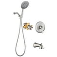 thumbnail image 1 of SUGIFT 6" Detachable Handheld Brass Shower Head, Brushed Nickel, 1 of 6