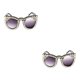 thumbnail image 4 of Gafas de sol vintage Sonducket para mujer marco grande negro 2piezas, 4 of 6
