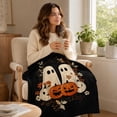 thumbnail image 6 of Halloween Fleece Blanket 51x39in Soft Flannel Throw for Couch Bed, Plush Cozy Blanket with Halloween Print, Lightweight Warm Decorations Gift by OVFUIZ, 6 of 6