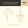 thumbnail image 6 of Lodge Blacklock 12" Triple Seasoned Cast Iron Skillet - Preseasoned Cast Iron Skillet Pan - Easy Cleanup - Lightweight Design - Cast Iron Cookware - Premium Cast Iron Skillets, 6 of 7