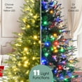 thumbnail image 4 of Resenkos 6ft Pre-Lit Aspen Fir Artificial Christmas Tree with 380 Multi-Color LEDs, Wreath & Garland, Green, 4 of 12