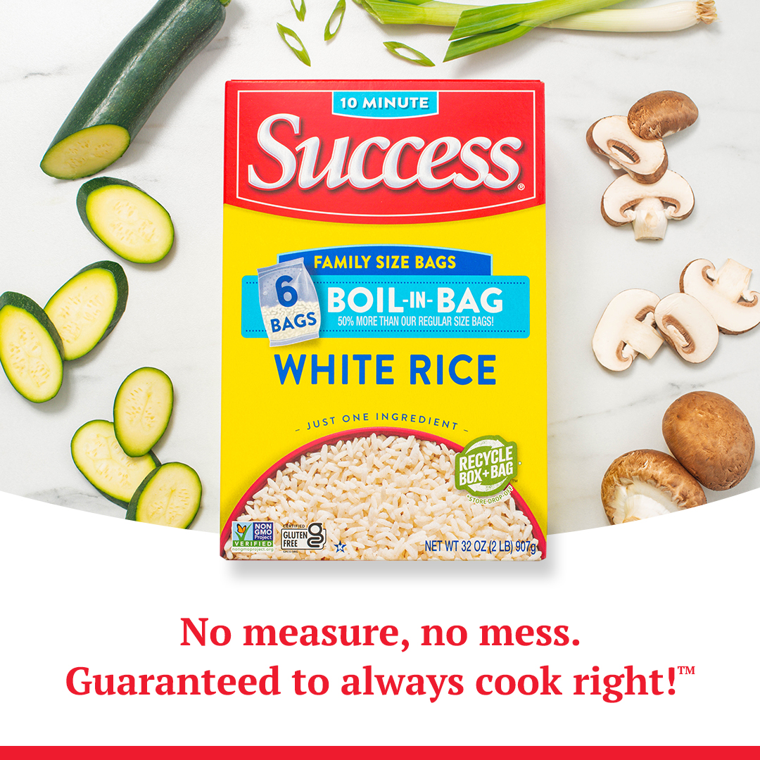 Success Boil-in-Bag Rice, Precooked Long Grain White Rice, 32 oz, 6 Count - image 3 of 13