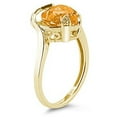 thumbnail image 2 of SZUL Women's Heart Shaped Citrine and Diamond Curve Ring in 14K Yellow Gold, 2 of 3