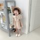 thumbnail image 1 of Vestido informal para niñas pequeñas, ropa a cuadros, verano 2022, nuevo vestido coreano de algodón y lino para niñas, vestido de princesa con cuello vuelto grande Tan Jianjun unisex, 1 of 2
