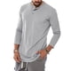 thumbnail image 3 of TRKIYQC Camisa Casual para Hombre Otoño Ajuste Suelto Manga Larga Cuello Henley Tops Color Sólido Botones Camiseta TRKIYQC moda, 3 of 4