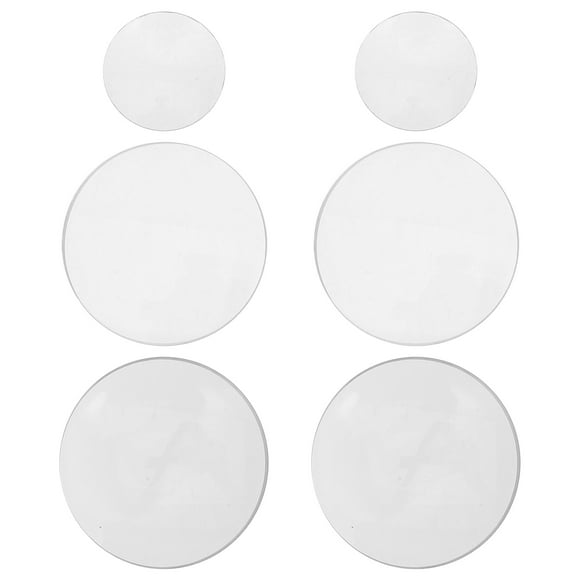 Shisuyan 6 Pcs Lentille en Verre Double Convexe 3cm/5cm/5cm Diamètre 50mm/100mm/300mm Longueur Focale pour Laboratoires