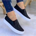 thumbnail image 4 of Women's Carnival Shoes Fashion Glitter Platform Slip On Casual Comfortable Flat Sneakers Shoes, 4 of 9