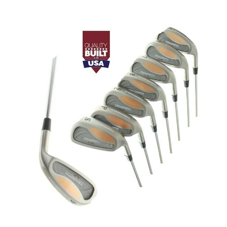 AGXGOLF Men's Triumph High Launch Edition Stainless Steel Irons Set; Regular Flex, Regular Length; 4-9 Irons + Pitching Wedge + Sand Wedge: Right