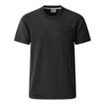 thumbnail image 4 of Qwertyu Men's Cotton T-Shirts Heavy Loose Fit Vintage Washed Tee Unisex Short Sleeve Casual Tee Tops with Pocket Black L, 4 of 5
