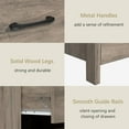 thumbnail image 6 of Farmhouse Nightstand Set of 2, Rustic Nightstand with 2 Drawers, Wood End Table with Open Shelf, Side Table for Bedroom, Light Brown, 6 of 7