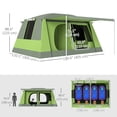 thumbnail image 3 of Outsunny 4-8 Person Camping Tent, 2-Room Dome Tent with Porch, Green, 3 of 10