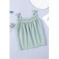 thumbnail image 3 of POGLIP Haut Sans Manches à Lacets Vert Contrastant pour Femmes, 3 of 6