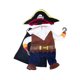 thumbnail image 3 of Mpet Supplies Ropa para perros Ropa de pirata de pie Ropa para perros Policía Doctor Ropa de pie Guitarra Transformar Ropa divertida, 3 of 5