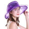 thumbnail image 3 of Derby Tea Party Wedding Women's Organza Beanie/Purple, 3 of 5