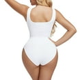 thumbnail image 4 of Shapers Women's U Neck Bust Hugging Comfortable Wide Strap Shaping Bodysuit S, 4 of 8