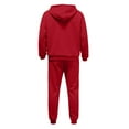 thumbnail image 5 of Hogleaql Men's Tracksuits 2 Piece Set Solid Color Relaxed Fit Hoodie Jogging Sport Pants Set Sweat Fall Suit with Pockets Red S, 5 of 6