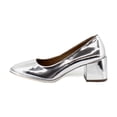 thumbnail image 2 of Aerosoles Alae Women's Heels Silver Mirror Metallic Faux Leather Size 10 M, 2 of 8