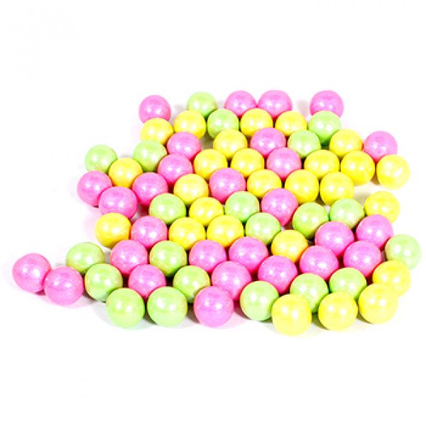Pink, Lime Green and Yellow Large Pearl Dragee Mix Confetti Sprinkles