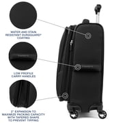 Travelpro Maxlite 5 Softside Expandable Luggage with 4 Spinner Wheels, Lightweight Suitcase, Carry-on 21-Inch, Black