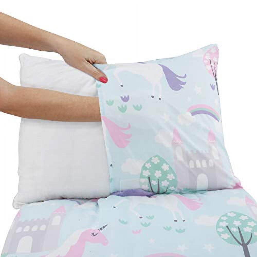 Everything Kids Pink Unicorn Easy Fold Toddler Nap Mat, Preschool Girl