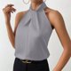 thumbnail image 4 of Blusas para las Mujeres Casual Verano Botón Sólido sin Mangas, Blusas sin Mangas para las Mujeres Ligero Verano Uso Diario, 4 of 6