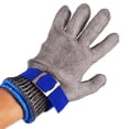 thumbnail image 1 of Magazine Level 5 Protection Glove, Anti-cut Stab Resistant Stainless Steel Metal Mesh Butcher Gloves, 1 of 7