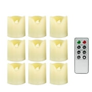 Indoor & Outdoor Flameless Warm Glow Votive Candles - Set of 9