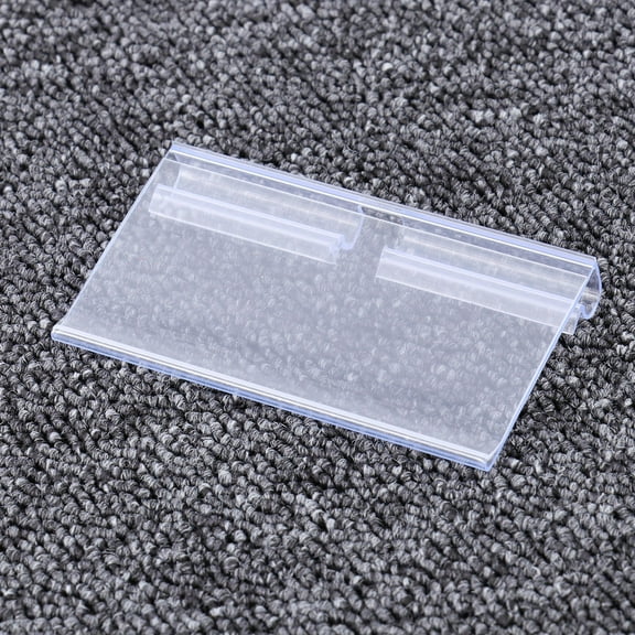 LABSERRON 100Pcs Plastic Basket Labels Clip Clear Price Tag for Mall Shop Display Stands