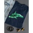 thumbnail image 3 of Dolphin Neon Shaped T-Shirt Women -Image by Shutterstock, Female Large, 3 of 4