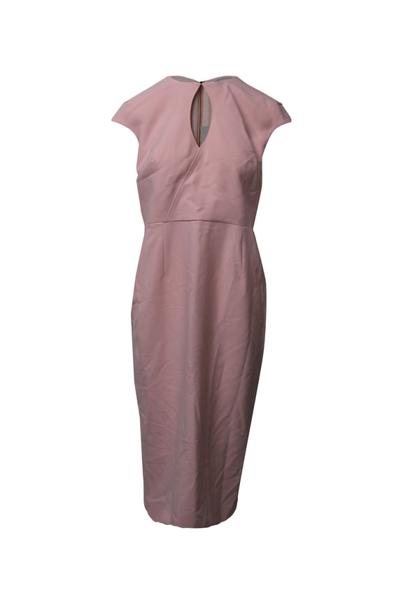 Pre-Owned Roland Mouret Chiswell Key Hole Sheath Dress in Pink Polyester