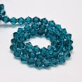 thumbnail image 2 of 2Strand Imitate Austrian Crystal Bicone Glass Beads Strands Grade AA Faceted Steel Blue 4x4mm Hole: 1mm 93~95pcs/strand 14 inch, 2 of 4