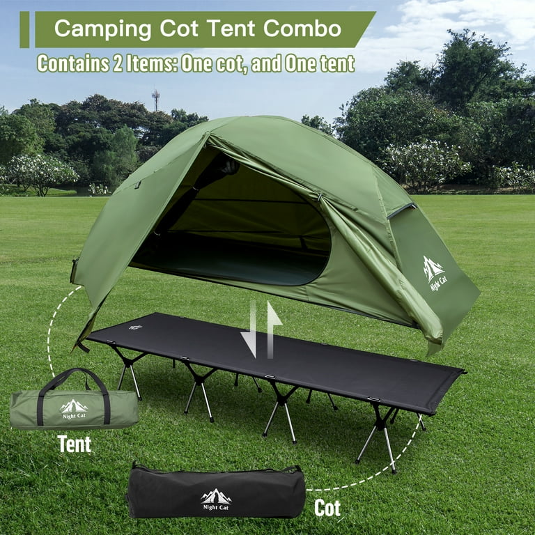 Night Cat Camping Cot Tent Waterproof 1 Person Off-Road