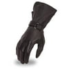 First Manufacturing FI125GL-2X-BLK Open Road Motorcycle Leather Gloves for Women, Black - 2X