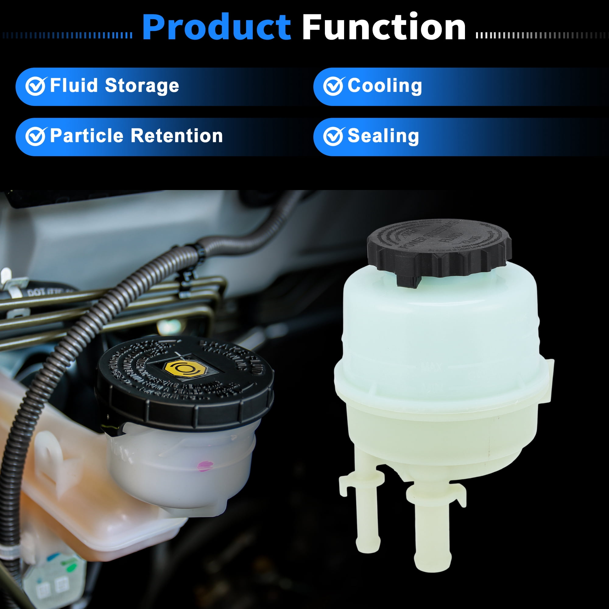 Unique Bargains Power Steering Reservoir for Lexus GS430 GS300 2001-2005 Leak-Proof Power Steering Fluid Reservoir for Lexus GS400 SC430 LS430 No.4436022170