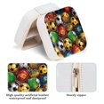 thumbnail image 5 of Football Travel Portable Square Jewelry Box Earrings Necklaces Bracelets Organizer for Girls and Women, 5 of 7