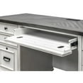 thumbnail image 3 of Martin Furniture Hartford Wood Credenza Office Desk Writing Table White, 3 of 12
