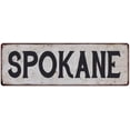 thumbnail image 1 of SPOKANE Vintage Look Rustic Metal 6x18 Sign City State 206180041141, 1 of 1