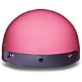 thumbnail image 3 of Daytona Helmets Motorcycle Half Helmet Skull Cap- Hi-Gloss Pink 100% DOT Approved, 3 of 5