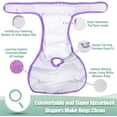 thumbnail image 5 of Premium Washable Reusable Female Dog Diapers, Small Medium Large Sizes, for Female Dog, Pack of 3, Small Dog Doggie Puppy & Doggy Diapers for Females, Dog Period Panties Diapers for Females in Heat, 5 of 8