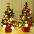 thumbnail image 4 of Simperf 20" Tabletop Christmas Tree, with LED String Lights, Artificial Mini Christmas Tree with DIY Ornaments, for Christmas New Year, Holiday Home Decorations, Christmas Tabletop Decor, 4 of 10