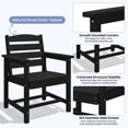 thumbnail image 6 of KINGYES All Weather Outdoor Dining Chairs Set of 4, HDPE Oversized Patio Chairs, Black, 6 of 9