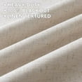 thumbnail image 5 of Linen Curtains 100% Blackout Curtains for Bedroom 63 inch Long Full Light Blocking Nature Linen Blended Window Curtains for Living Room Nickel Grommet (2 Panels, Heathered Natural), 5 of 7