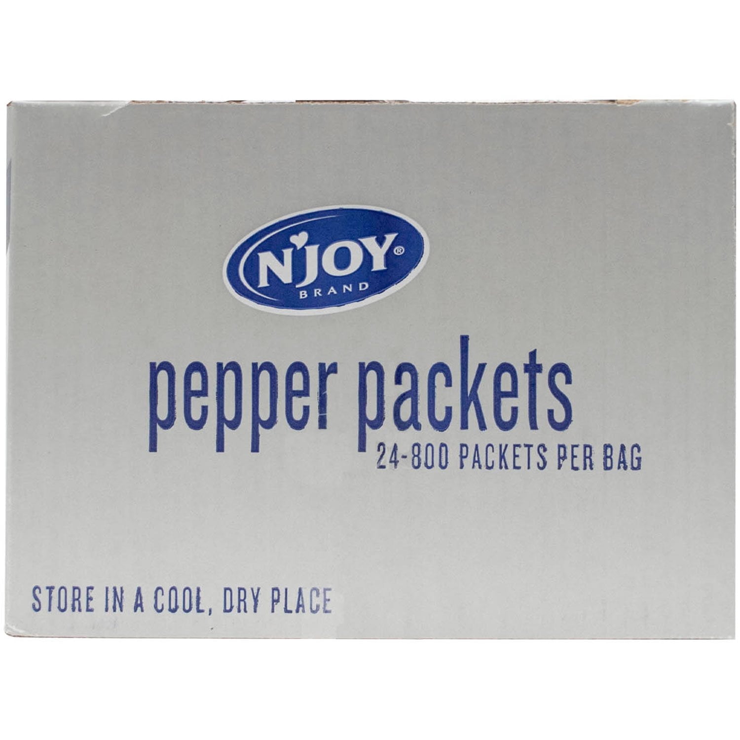 N’Joy Black Pepper Packets, 800 Count with Bowl