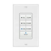 Maxxima 1875 Watt 7 Button Countdown Timer Switch - Maximum 60 Minutes Delay, 1/2 HP for Bathroom Exhaust Fans, Indoor Automated Lighting, Featuring LED Indicator Lights, Wall Plate Included