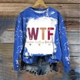 thumbnail image 2 of Rbaofujie Sweat à Capuche Surdimensionné pour Femmes Mode Décontractée Imprimée Col Rond Manches Longues Hauts Amples Chandails en Molleton Bleu Halloween Chandail à Capuchon, 2 of 3