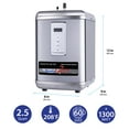 thumbnail image 2 of Ready Hot 41-RH-300-F560-CH Digital Kitchen Hot Water Dispenser, Digital Display with Polished Chrome Dual Handle Faucet 1300W, 2 of 8