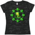 thumbnail image 3 of Inktastic St. Patricks Day Shamrocks and Hat Women's T-Shirt, 3 of 5