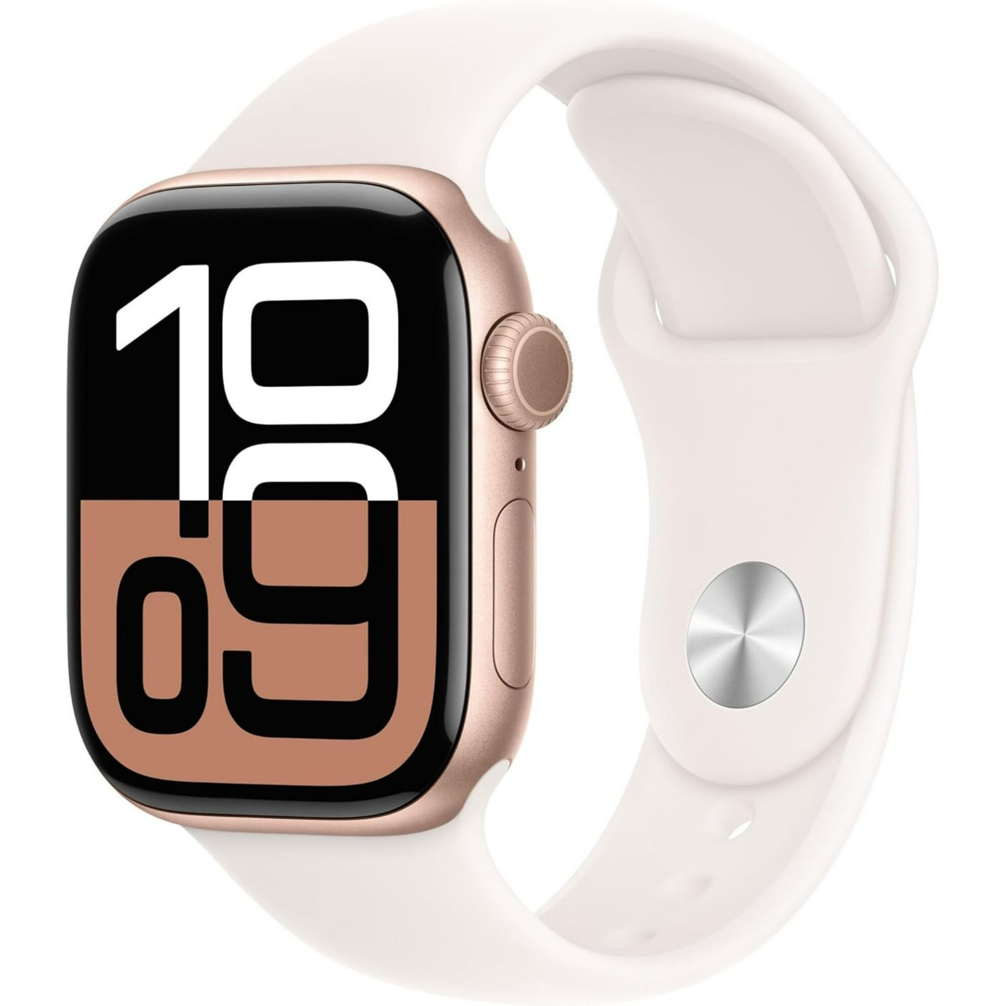Restored Apple Watch Series 10 GPS + Cellular 46MM Rose Gold Aluminium Case with Light Blush Sport Band - S/M Band (Refurbished)