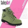 thumbnail image 3 of Steel Toe Boots for Women - Moss - 7M | Waterproof Women's Fusion Work Boots | Leather Work Boots | Rugged Goodyear Welt Construction | Oil Resistant Outsoles & Cushioned Insoles, 3 of 7