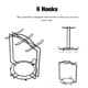 thumbnail image 2 of Billuyoard Soporte para taza de café de acero inoxidable, estilo Simple, anticorrosivo, 6 ganchos, soporte para cuchara, accesorios de Base Juegos de servir café y té, 2 of 6